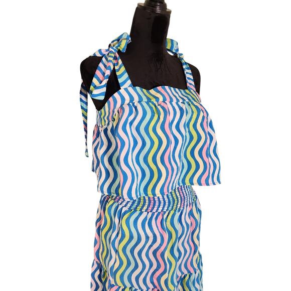 MICHELLE MCDOWELL Sadie Spring Capri Crush Blue 2pc Set, Size Medium - Picture 5 of 13